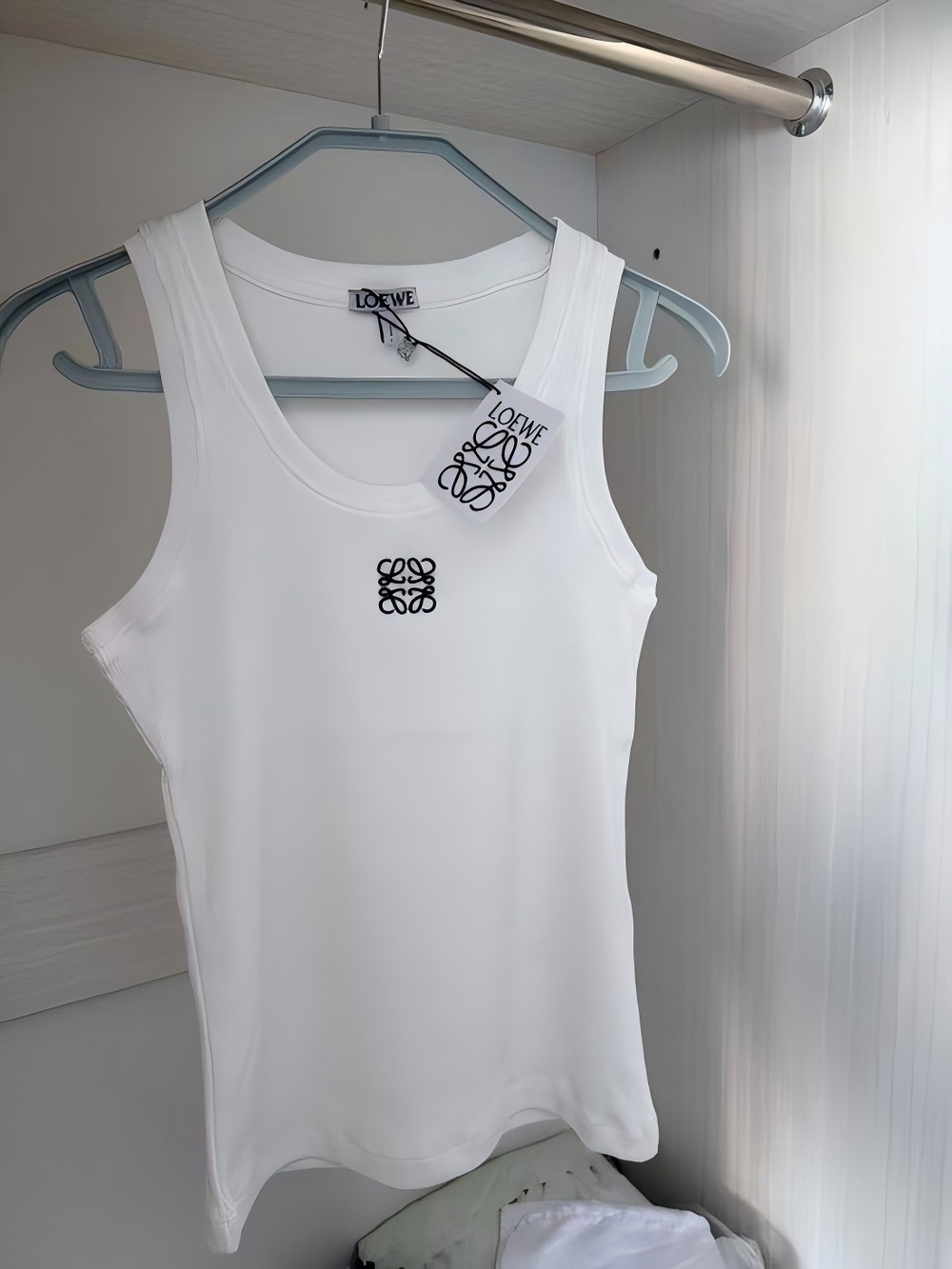 Loewe Anagram White Rib Tank Top